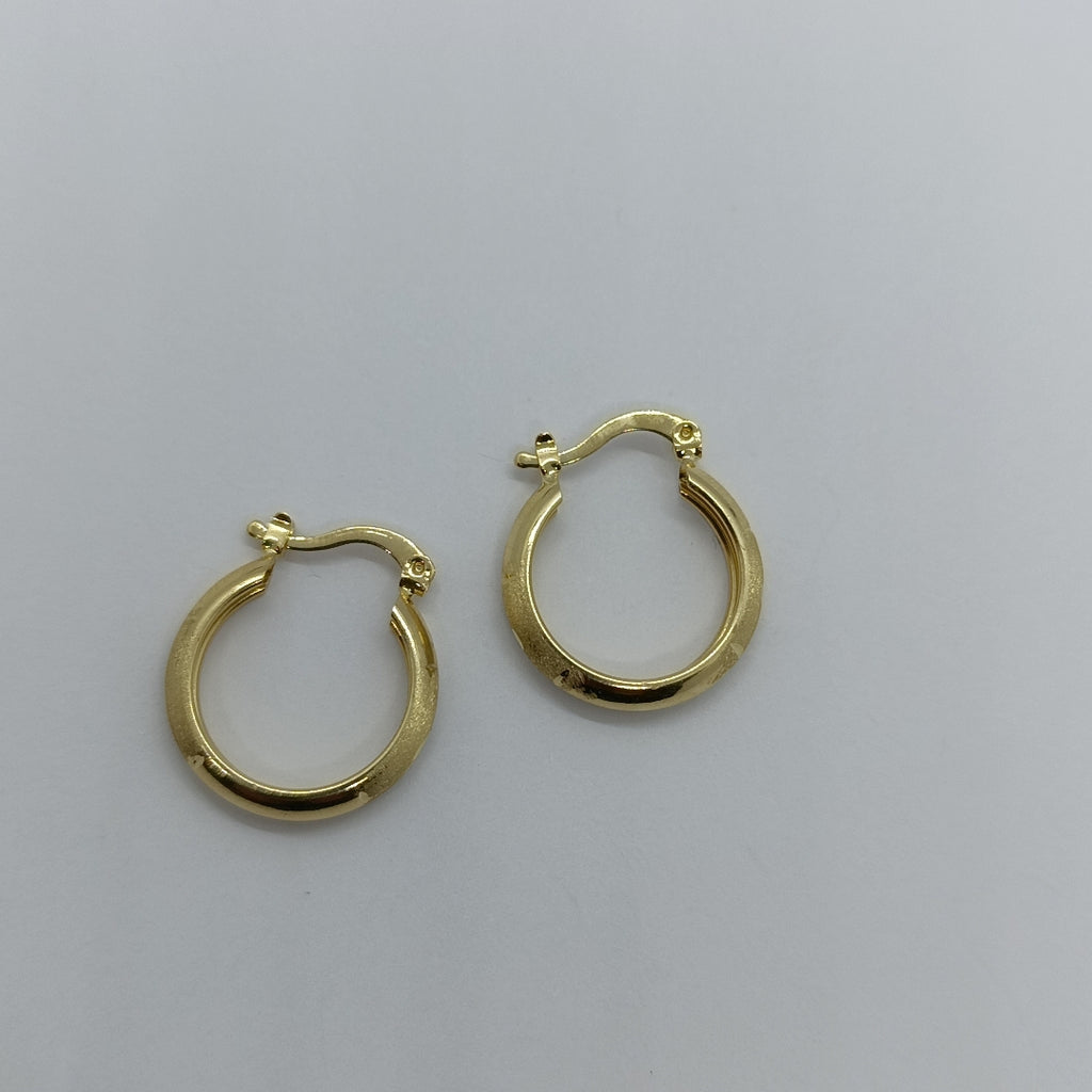 ARETES TEJIDO ARRACADA SATINADA 14K 2.6 GR (NUEVO)