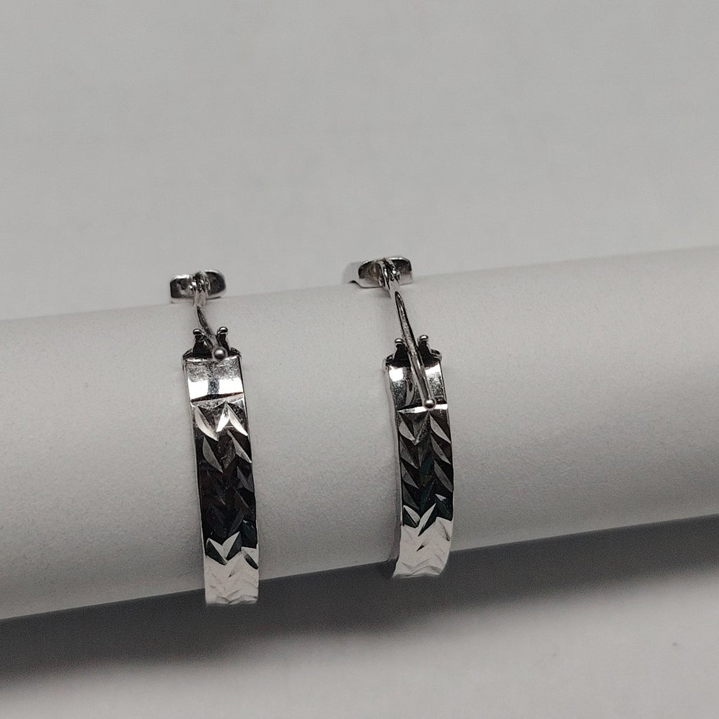 ARRACADAS PAR ORO, ORO BLANCO 14 K 2.1 GRMS (SEMINUEVO)