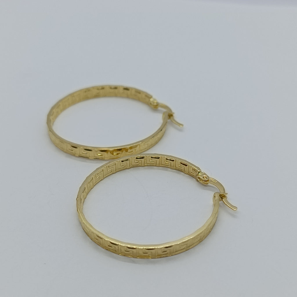 ARETES ARRACADAS FIG GRECAS 14K 3.2 GR (NUEVO)