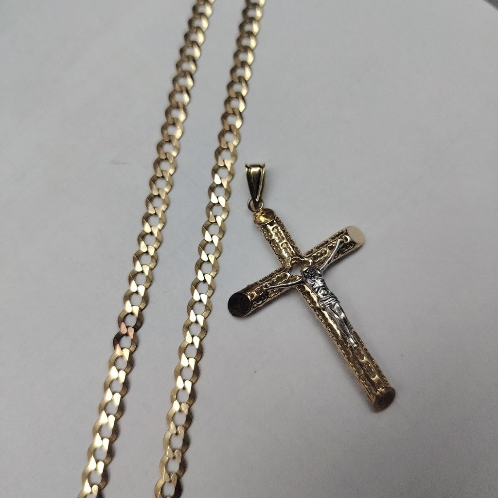 CADENA, CRUCIFIJO ORO 10 K 15.2 GRMS (SEMINUEVO)