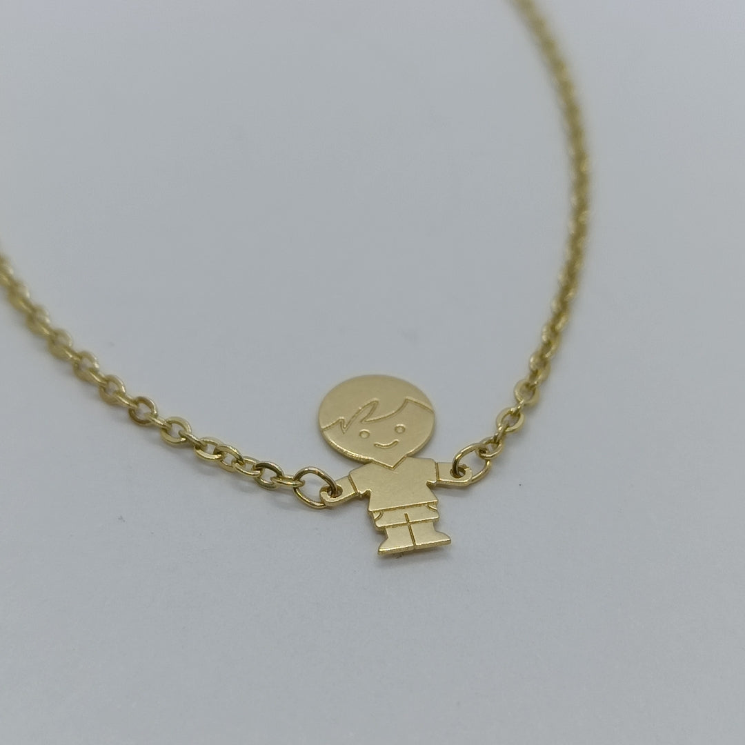 PULSERA TEJIDO ESPECIAL FIG NIÑO 14K 18 CM 1.4 GR (NUEVO)