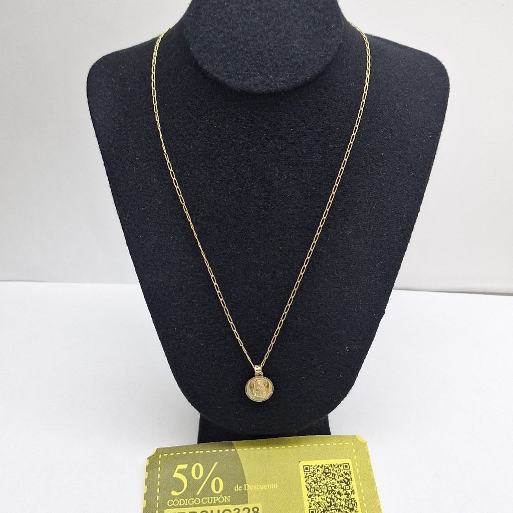 CADENA, MEDALLA RELIGIOSA ORO 14 K 4.1 GRMS (SEMINUEVO)