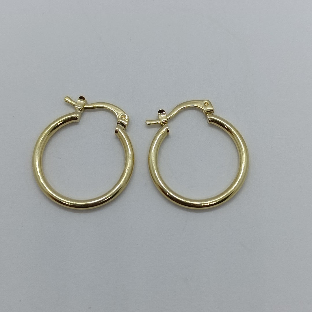 ARETES TEJIDO ARRACADAS LISAS 14K 1.2 GR (NUEVO)