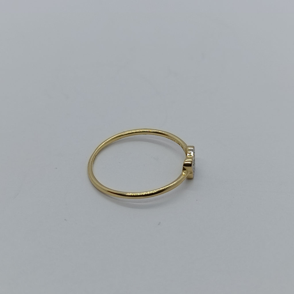ANILLO ANILLITO MARIPOSA C CIRCONIAS 14K 7 TALLA 1 GR (NUEVO)