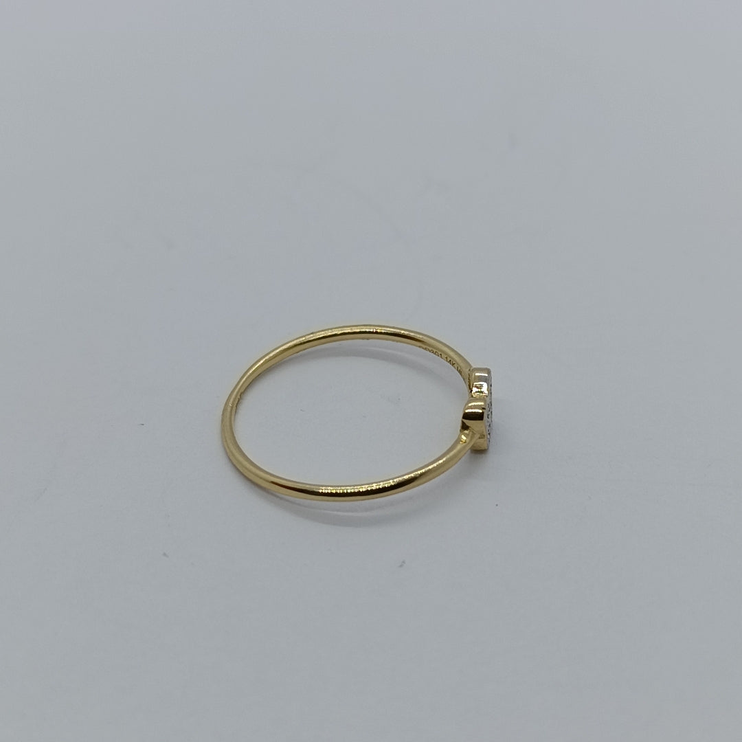 ANILLO ANILLITO MARIPOSA C CIRCONIAS 14K 7 TALLA 1 GR (NUEVO)