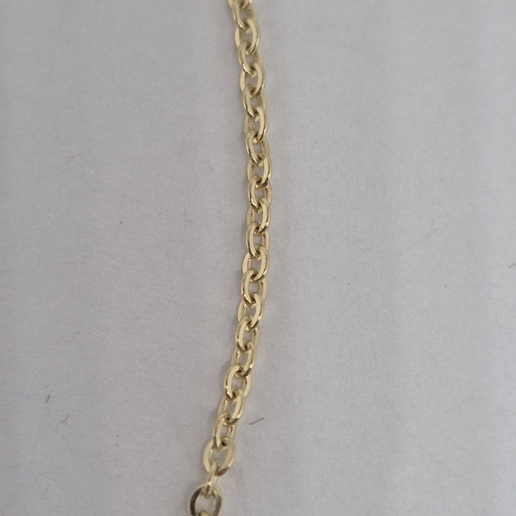 PULSERA TEJIDO ESPECIAL CON BOLITAS 14K 18 CM 1.8 GR (NUEVO)