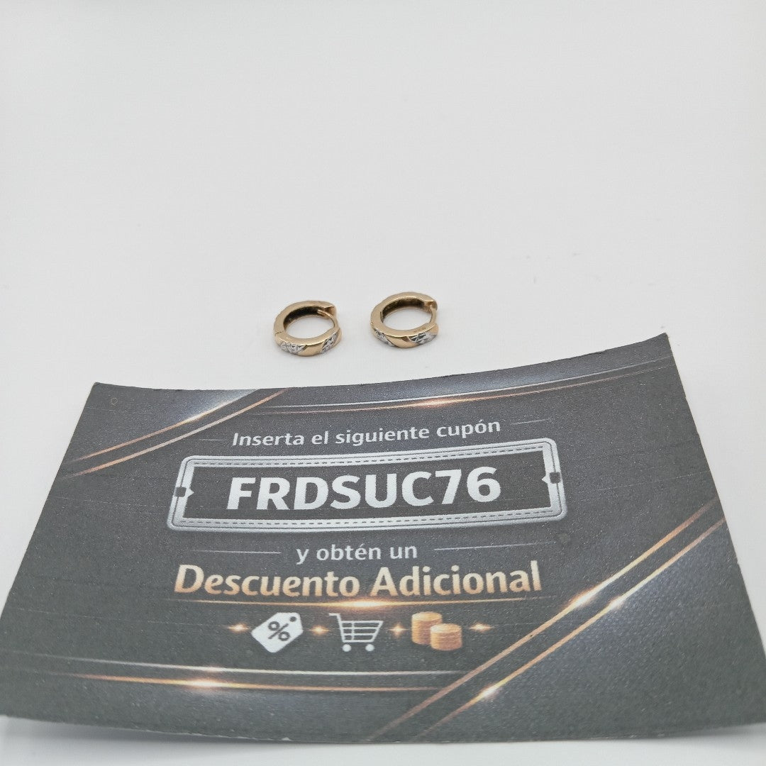 ARRACADAS PAR ORO,RODIADO 10 K 1,40 GRMS (SEMINUEVO)