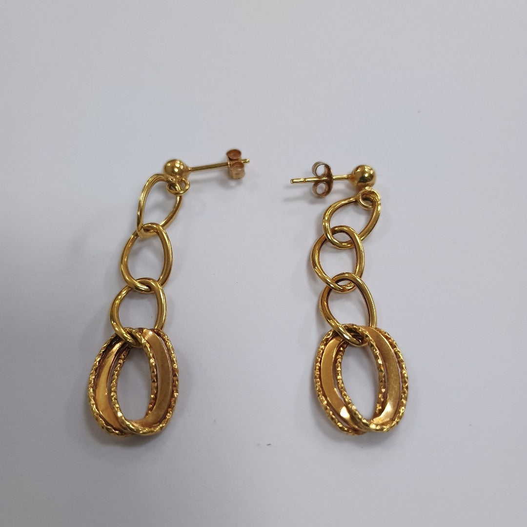 BROQUELES PAR ORO 14 K 1,70 GRMS (SEMINUEVO)