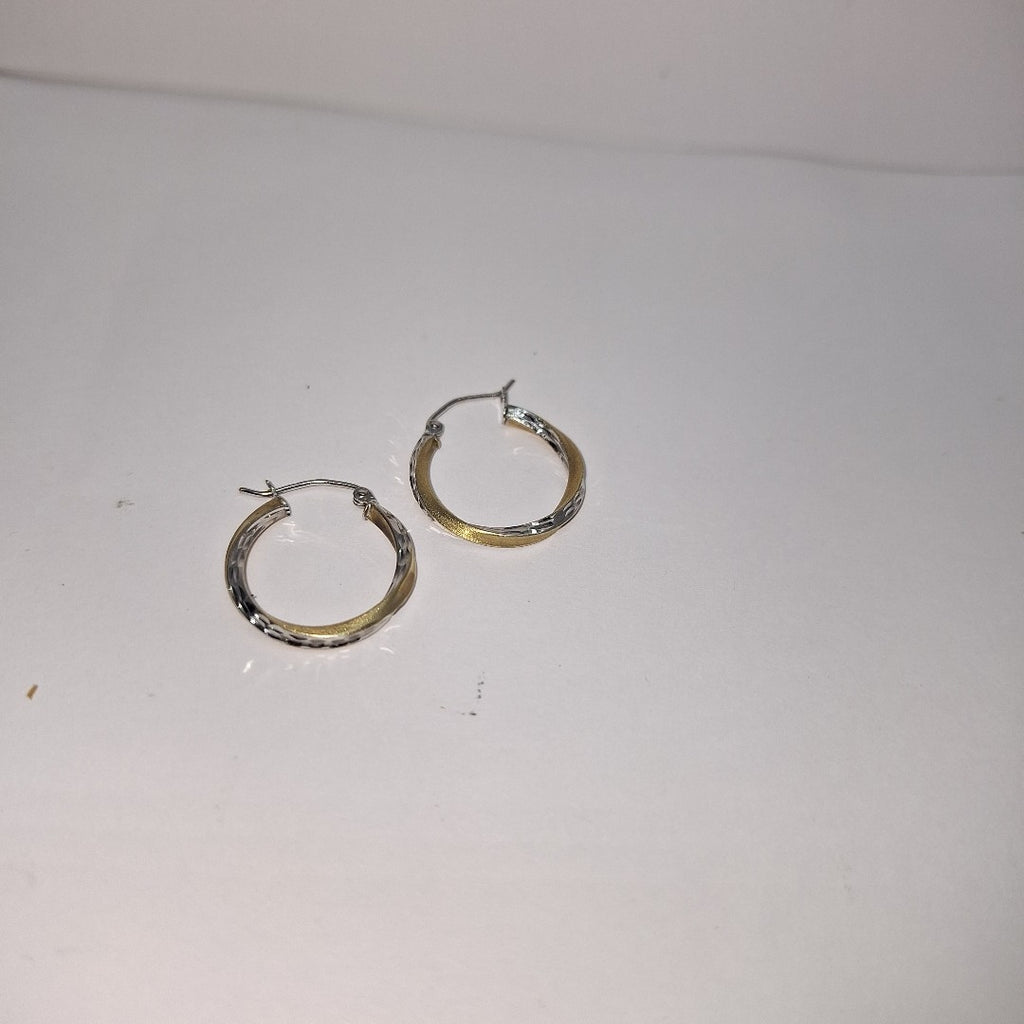 ARRACADAS PAR ORO, ORO COMBINADO 14 K 1.5 GRMS (SEMINUEVO)