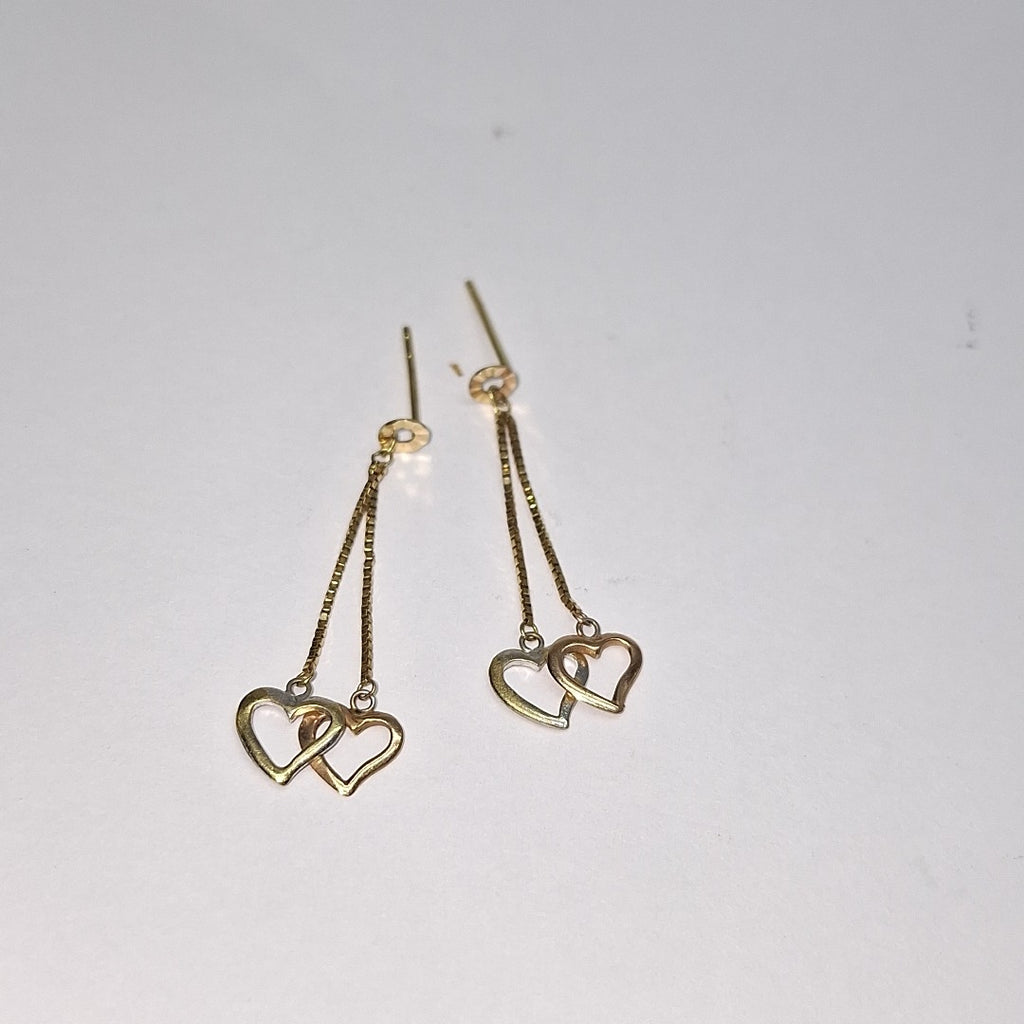 K1 1,40 GRMS 14 K ESPECIFICACIONES COMPLEMENTARIAS PAR DE ARETES CON COLGANTE CO (SEMINUEVO)