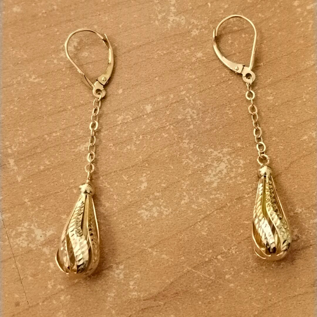 ARETES PAR ORO 14 K 2,50 GRMS (SEMINUEVO)