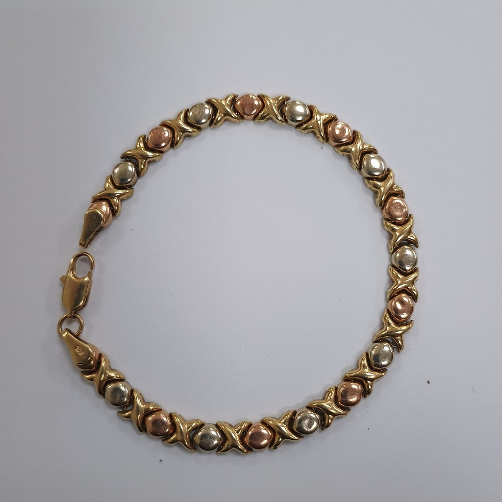 PULSERA ORO COMBINADO 10 K 6,50 GRMS (SEMINUEVO)
