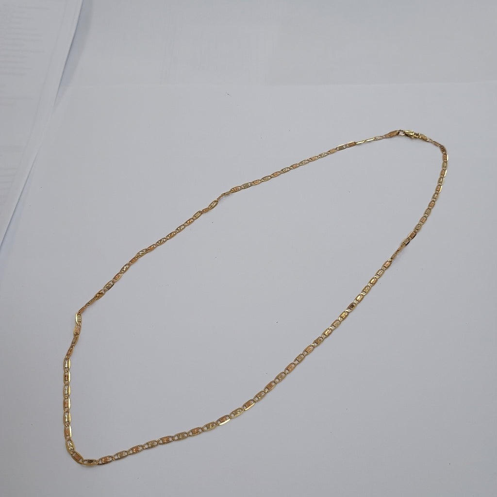 CADENA ORO COMBINADO 10 K 3,70 GRMS (SEMINUEVO)