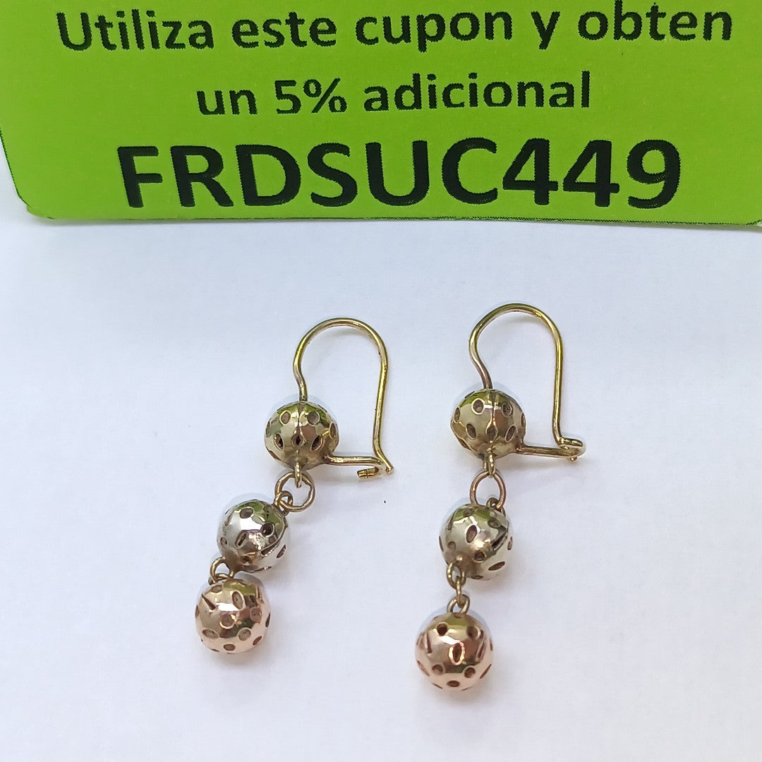 ARETES PAR ORO 10 K 3.2 GRMS (SEMINUEVO)