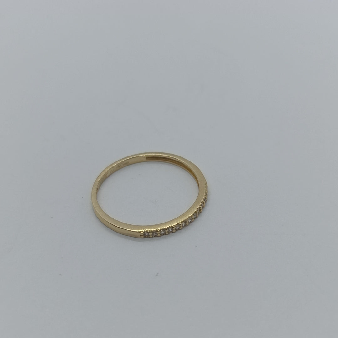 ANILLO ARGOLLA C CIRCONIAS 14K 9 TALLA 1.3 GR (NUEVO)