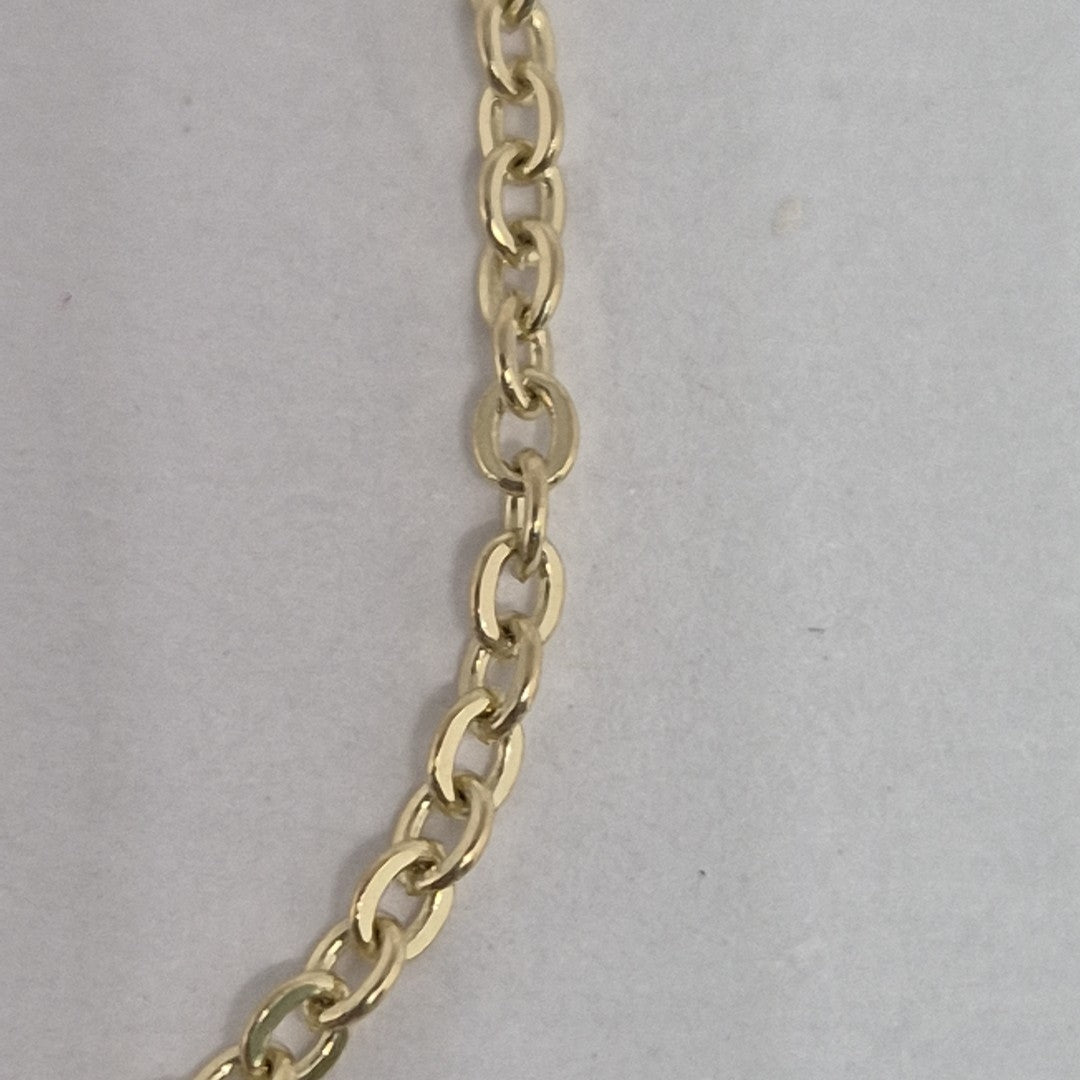 PULSERA TEJIDO ESPECIAL CON MANDALA 14K 18 CM 1.3 GR (NUEVO)
