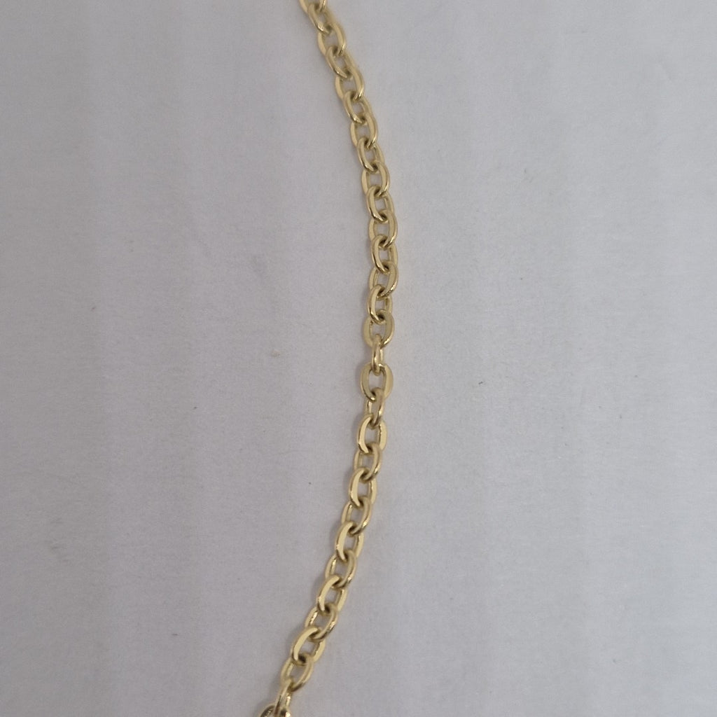 PULSERA ESPECIAL CON CORAZONES 14K 18 CM 1.3 GR (NUEVO)
