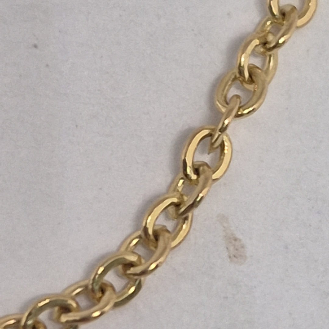 PULSERA ESPECIAL CON CORAZONES CONBINADOS 14K 18 CM 1.7 GR (NUEVO)