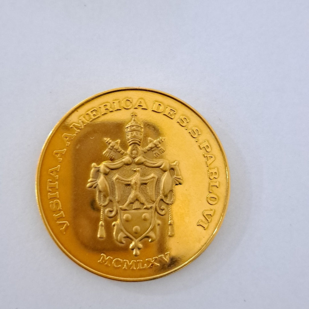 MEDALLA CONMEMORATIVA ORO 18 K 42 GRMS (SEMINUEVO)