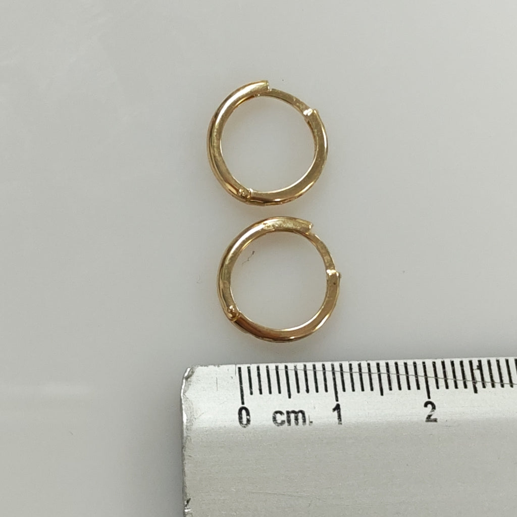 ARETES HUGGIES C CIRCONIA 14K 1.6 GR (NUEVO)