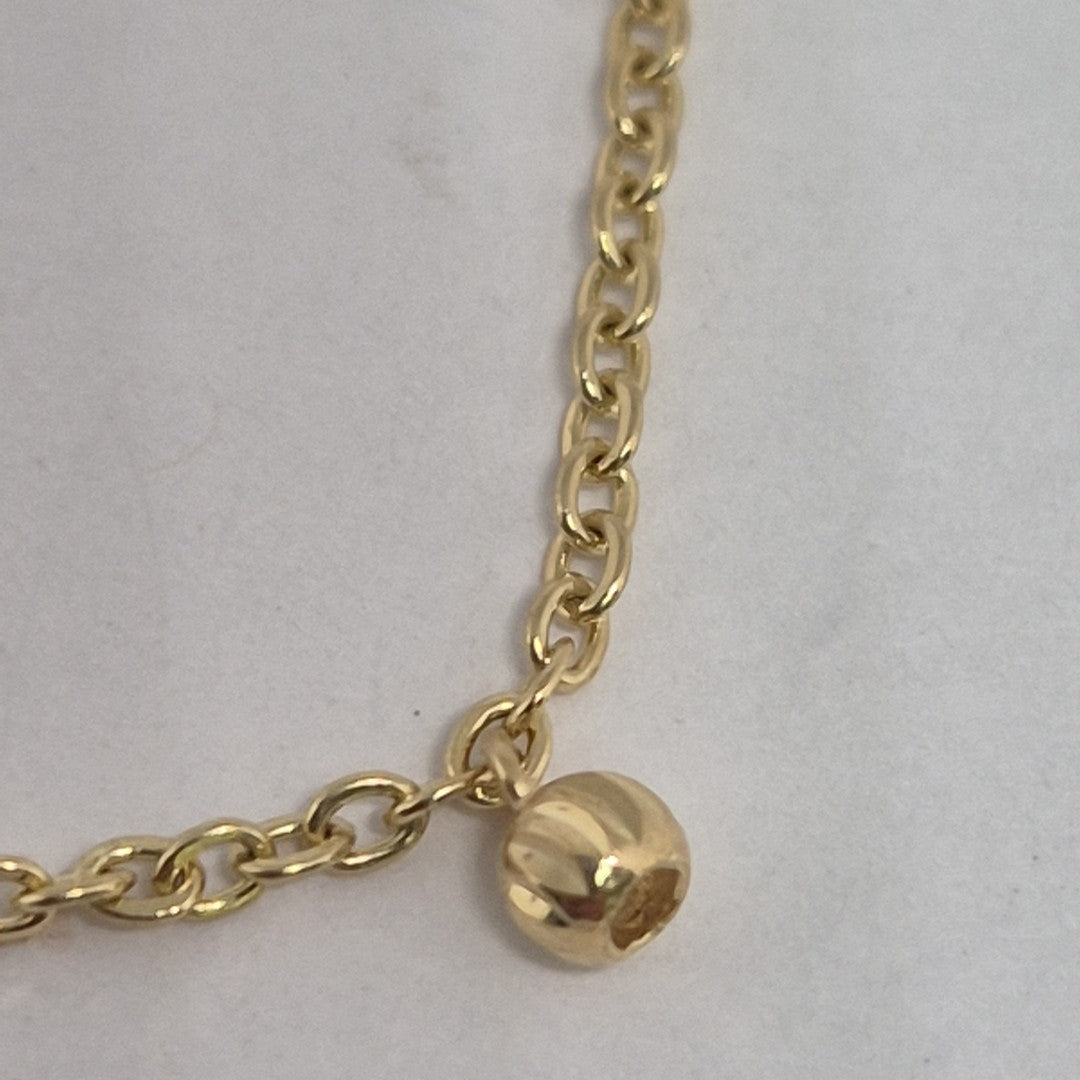 PULSERA ESPECIAL CON TREBOL 14K 18 CM 1.8 GR (NUEVO)