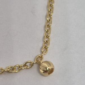 PULSERA ESPECIAL CON TREBOL 14K 18 CM 1.8 GR (NUEVO)
