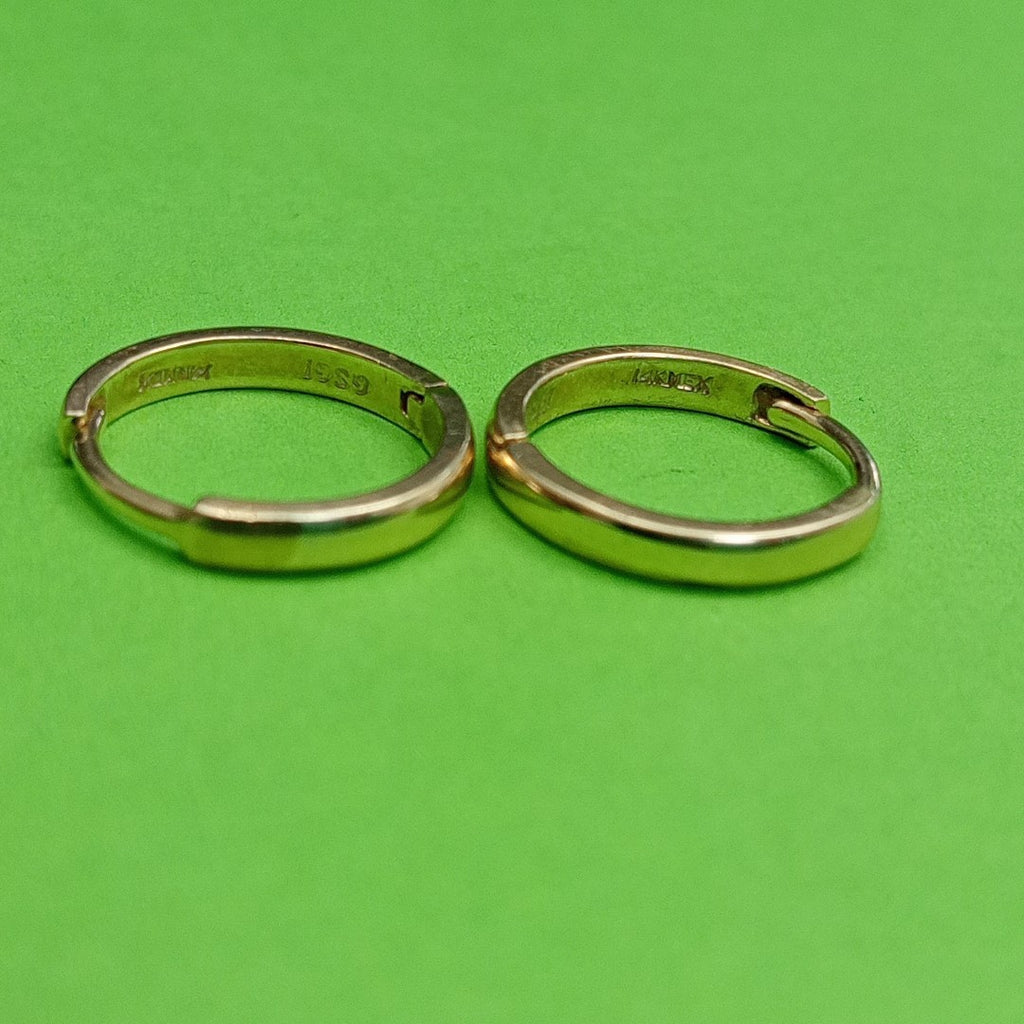 ARRACADAS PAR ORO BLANCO 14 K 2.4 GRMS (SEMINUEVO)