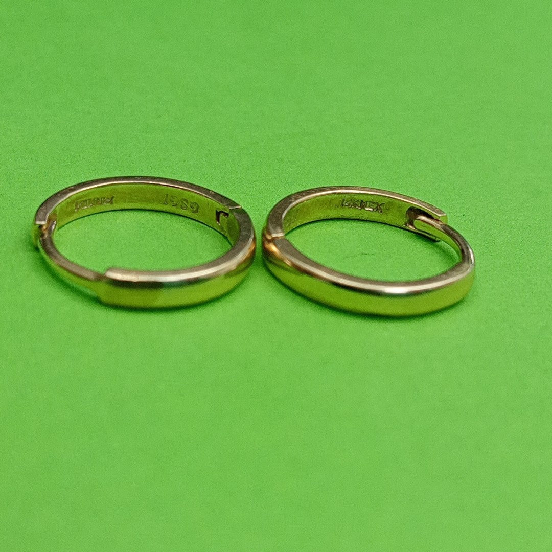 ARRACADAS PAR ORO BLANCO 14 K 2.4 GRMS (SEMINUEVO)