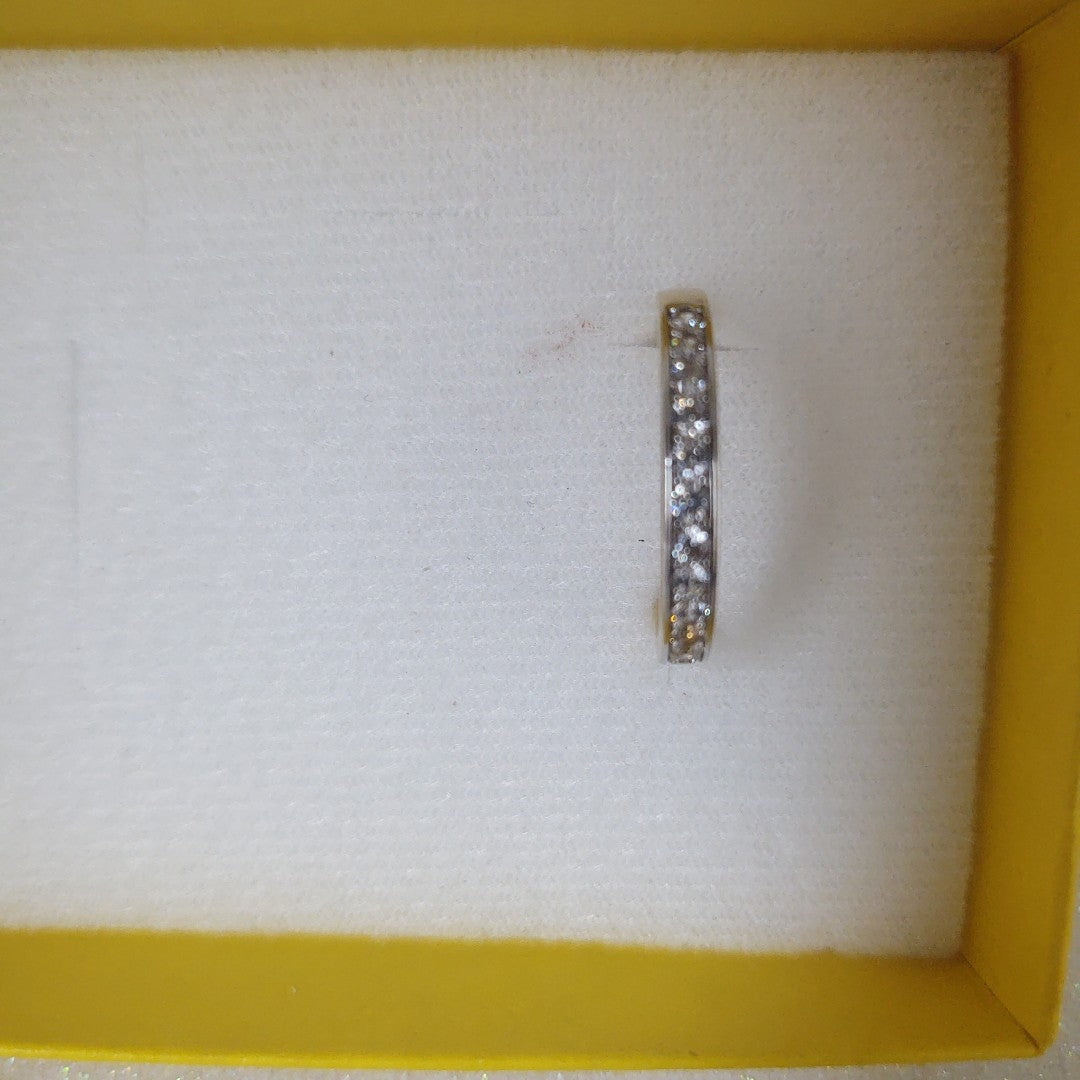 ANILLO ANILLITO C CIRCONIAS 14K 9 TALLA 2.4 GR (NUEVO)