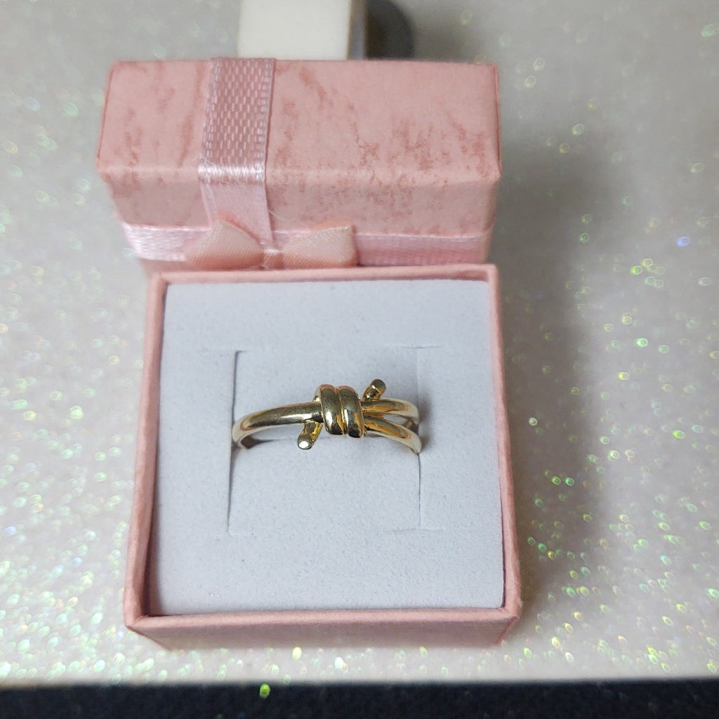ANILLO ANILLITO C NUDO 14K 7 TALLA 2 GR (NUEVO)