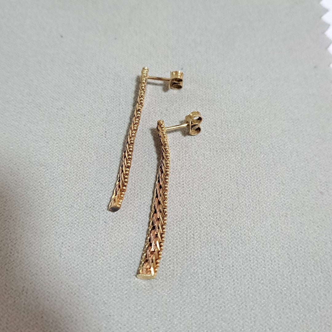BROQUELES PAR ORO 14 K 4,40 GRMS (SEMINUEVO)