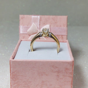 ANILLO ANILLITO C CIRCONIAS 14K 7 TALLA 2.3 GR (NUEVO)