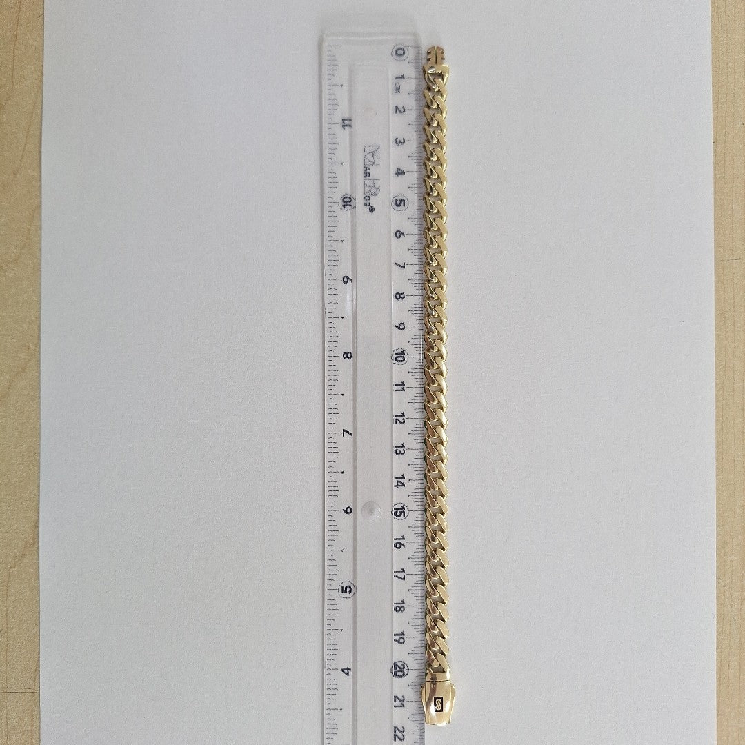 PULSERA CABALLERO MONACO ORO 14K 11.4 (NUEVO)