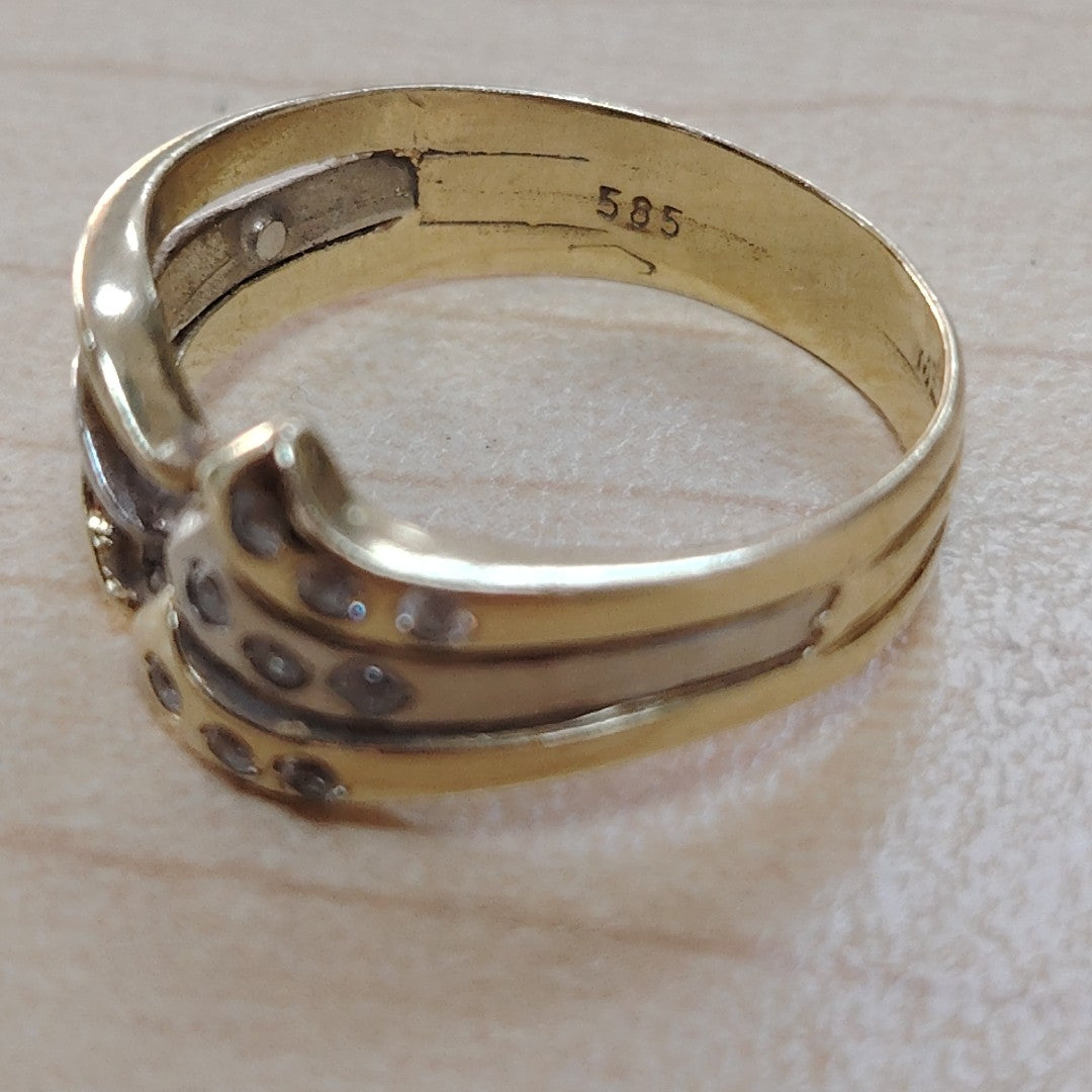 ANILLITO ORO COMBINADO 14 K 3,20 GRMS (SEMINUEVO)