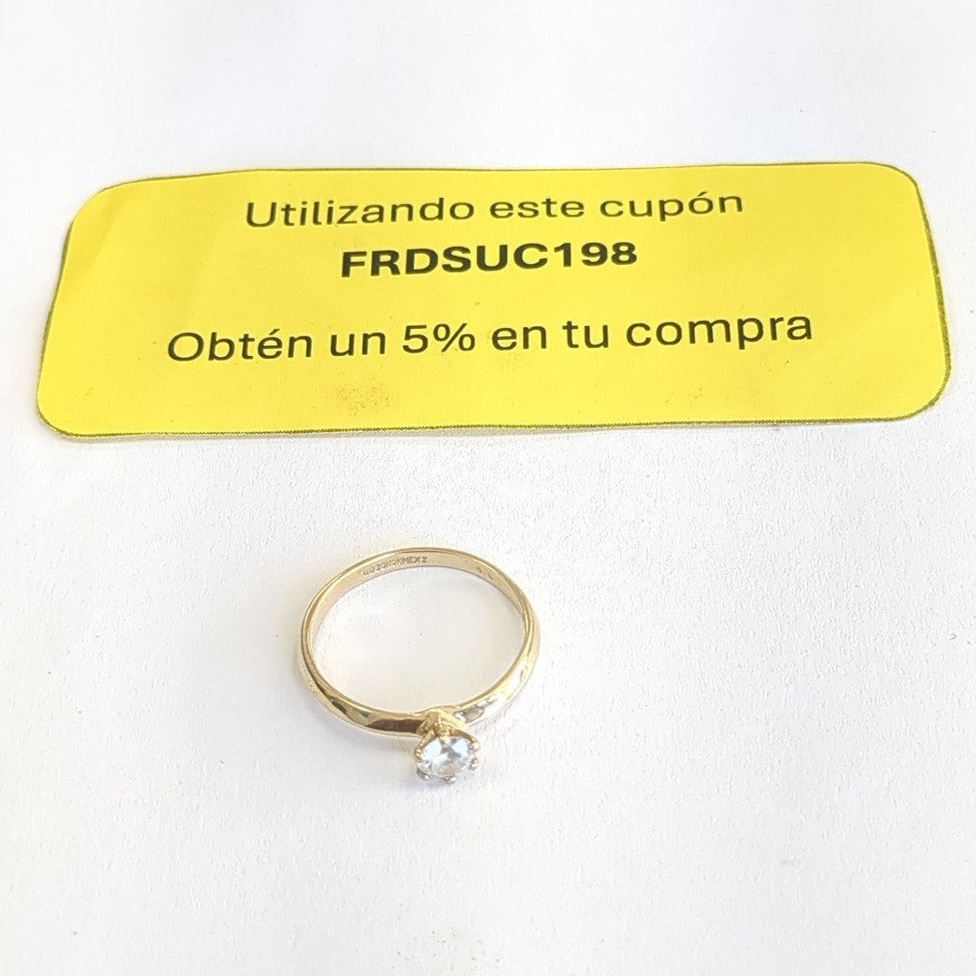 SOLITARIO ORO 10 K 1.8 GRMS (SEMINUEVO)