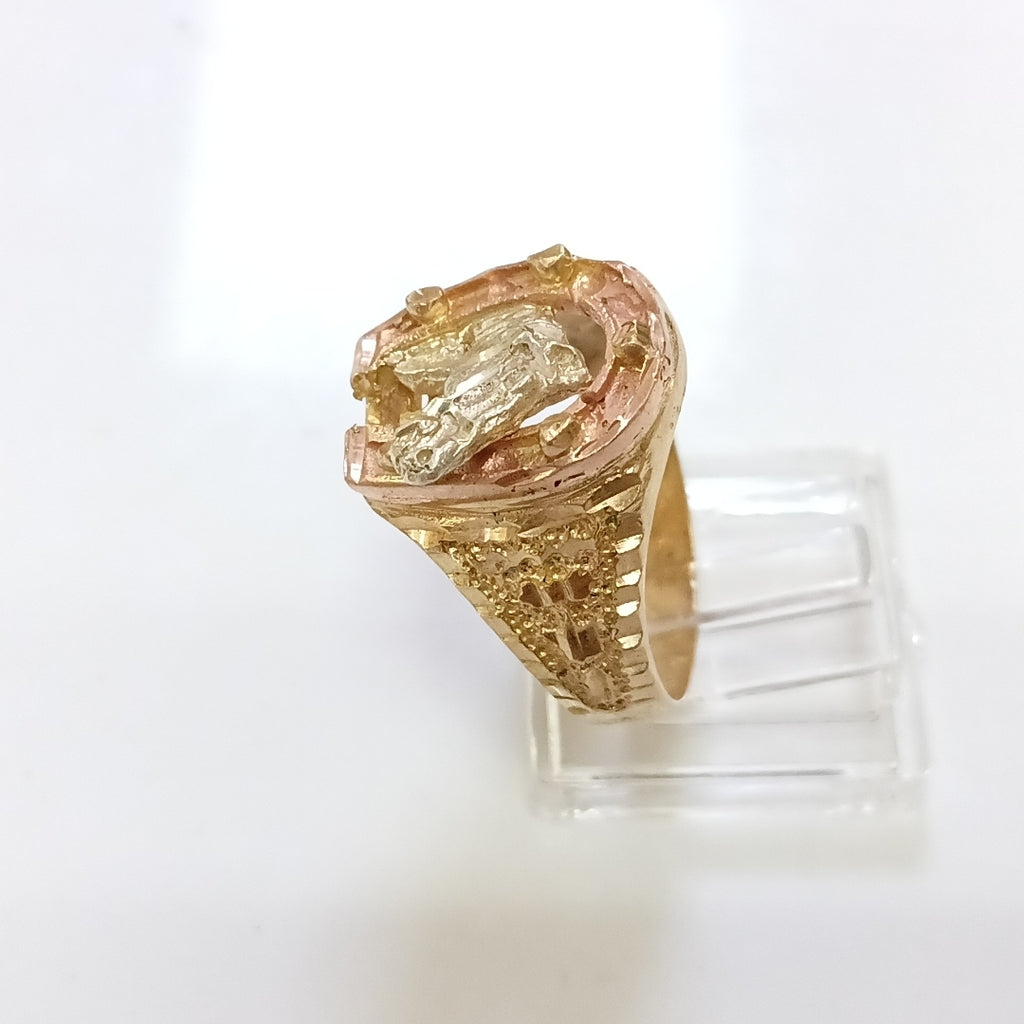 ANILLO ORO COMBINADO 8 K 7.7 GRMS (SEMINUEVO)