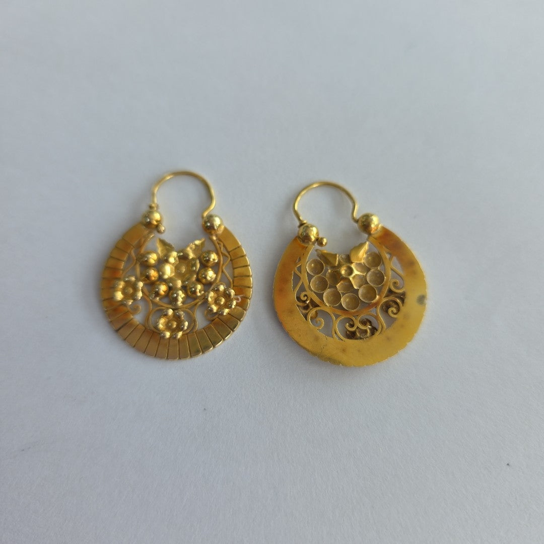 ARRACADAS PAR ORO 14 K 5,80 GRMS (SEMINUEVO)