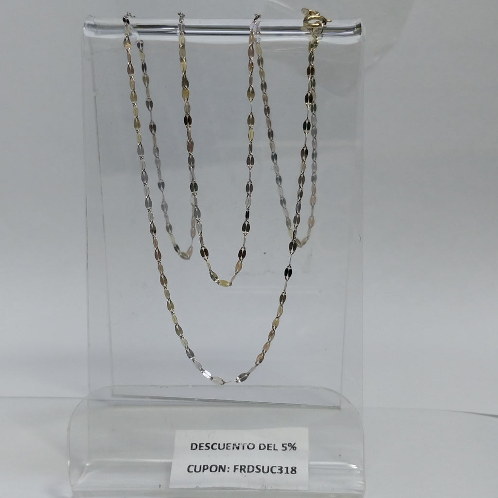 CADENA ORO COMBINADO 14 K 1.2 GRMS (SEMINUEVO)