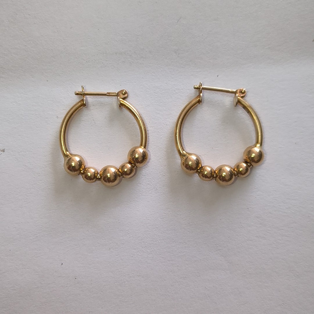 ARRACADAS PAR ORO 14 K 2.6 GRMS (SEMINUEVO)