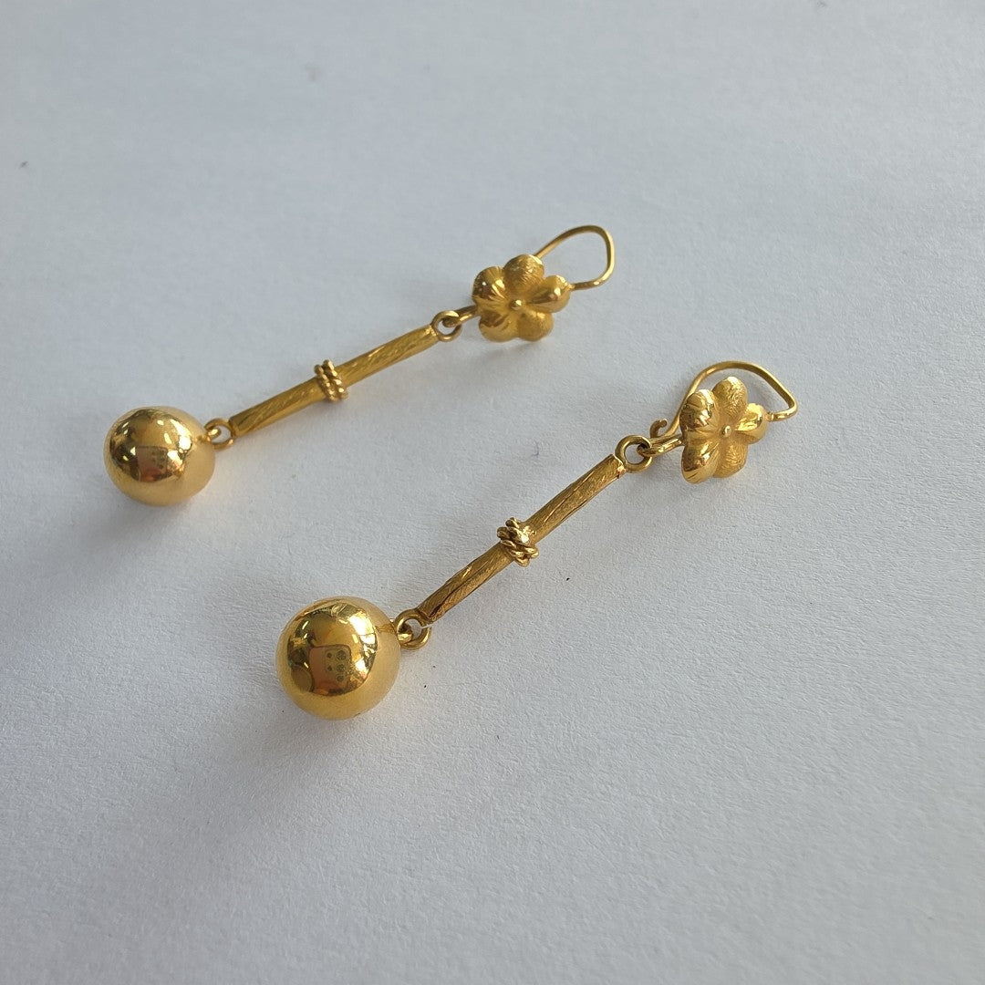 ARETES PAR ORO 14 K 2,90 GRMS (SEMINUEVO)