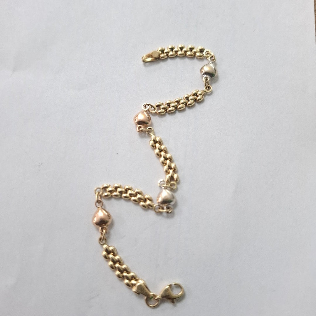 PULSERA ORO, ORO COMBINADO 14 K 3 GRMS (SEMINUEVO)