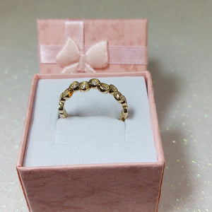 ANILLO ANILLITO C CIRCONIAS 14K 7.5 TALLA 2.3 GR (NUEVO)
