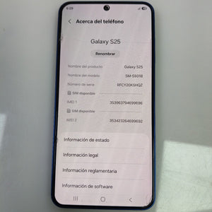 CELULAR SAMSUNG GALAXY S25 SM-S931B (2025) 256 GB 12 GB RAM (SEMINUEVO)