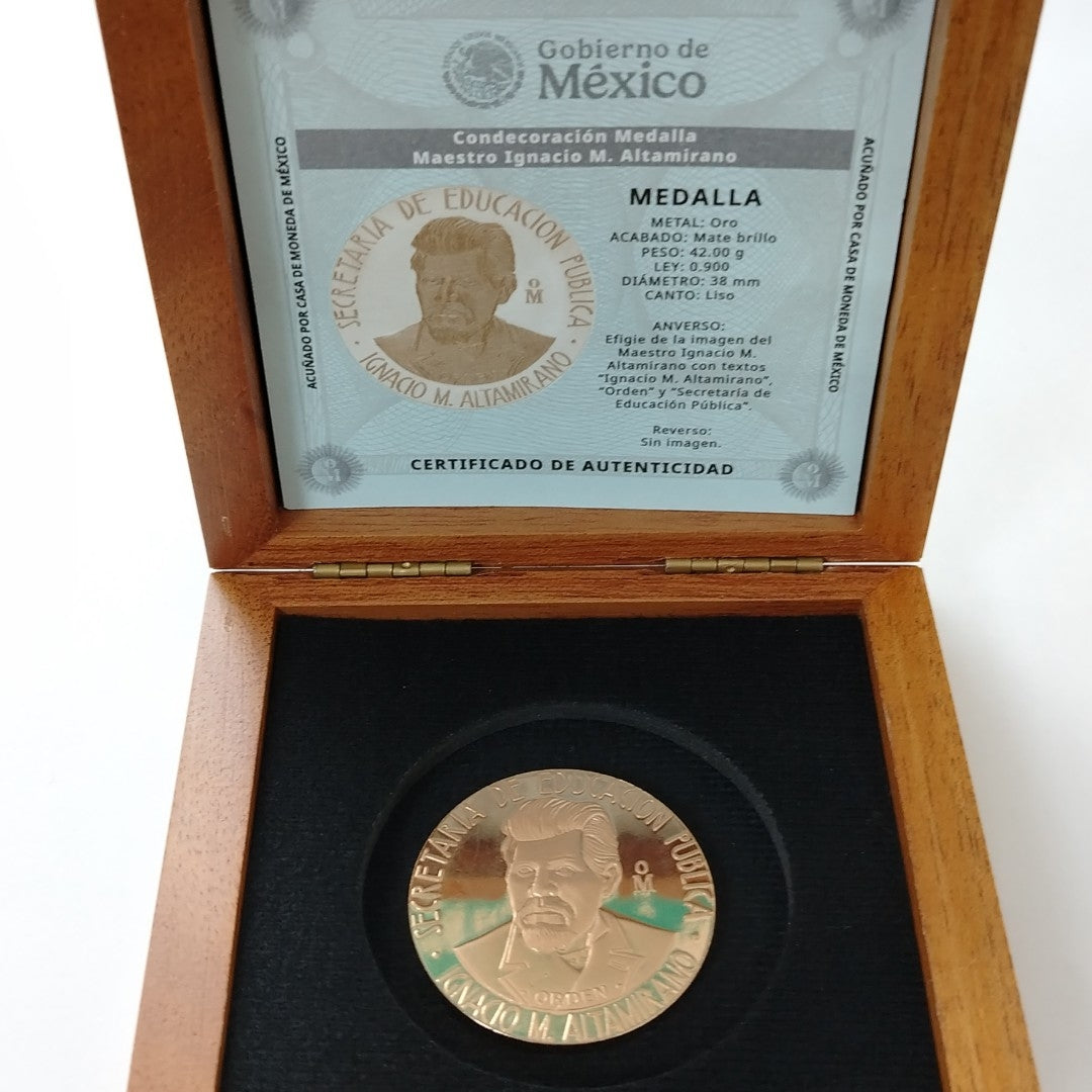 MEDALLA CONMEMORATIVA ORO 21 K 42,00 GRMS (SEMINUEVO)