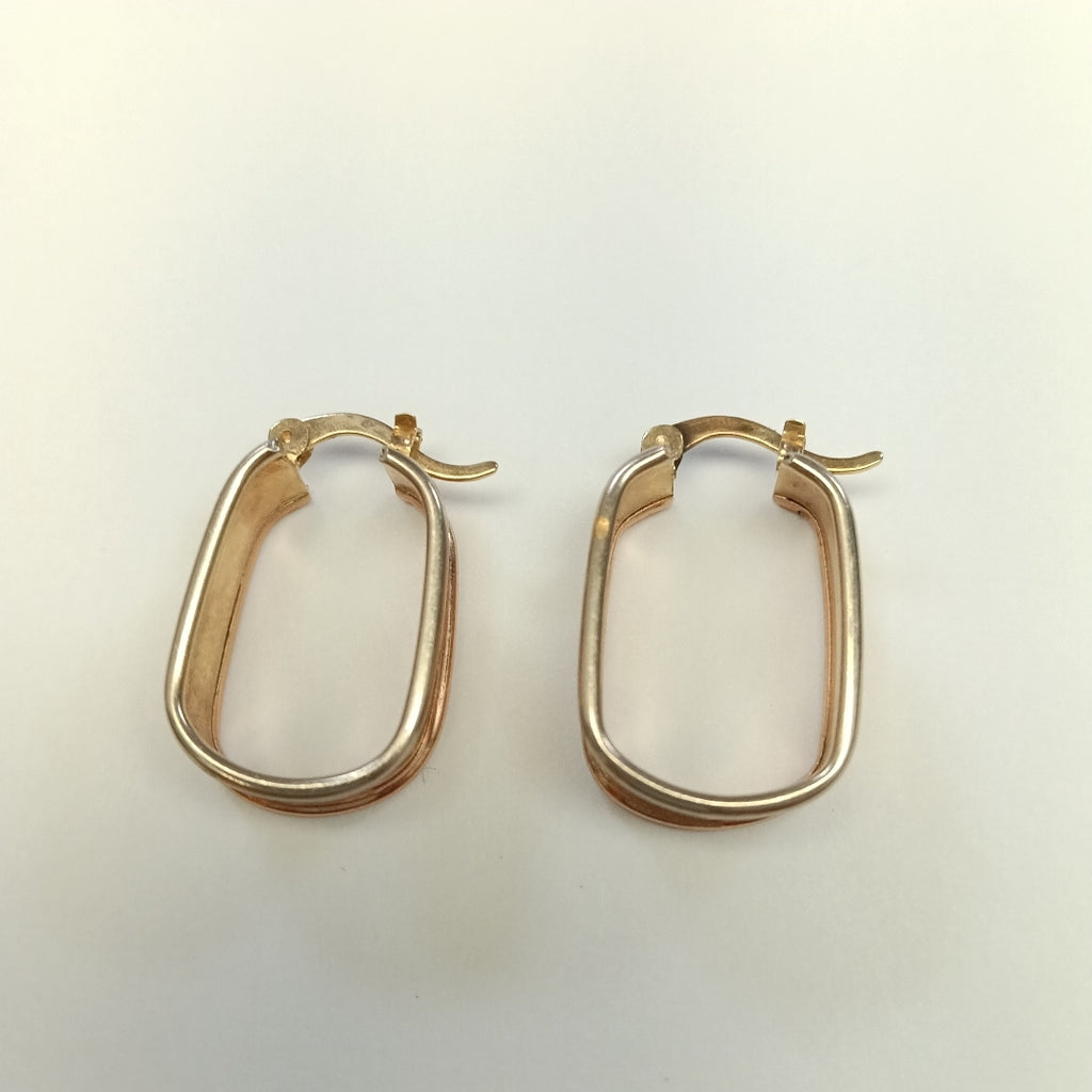 ARRACADAS PAR ORO,ORO COMBINADO 14 K 3,50 GRMS (SEMINUEVO)
