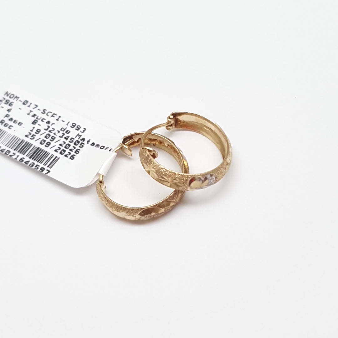 ARRACADAS PAR ORO 14 K 2,10 GRMS (SEMINUEVO)