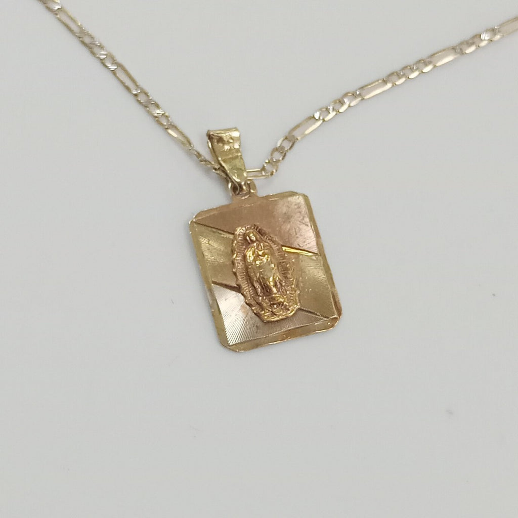 CADENA, MEDALLA RELIGIOSA ORO 14 K 2.6 GRMS (SEMINUEVO)
