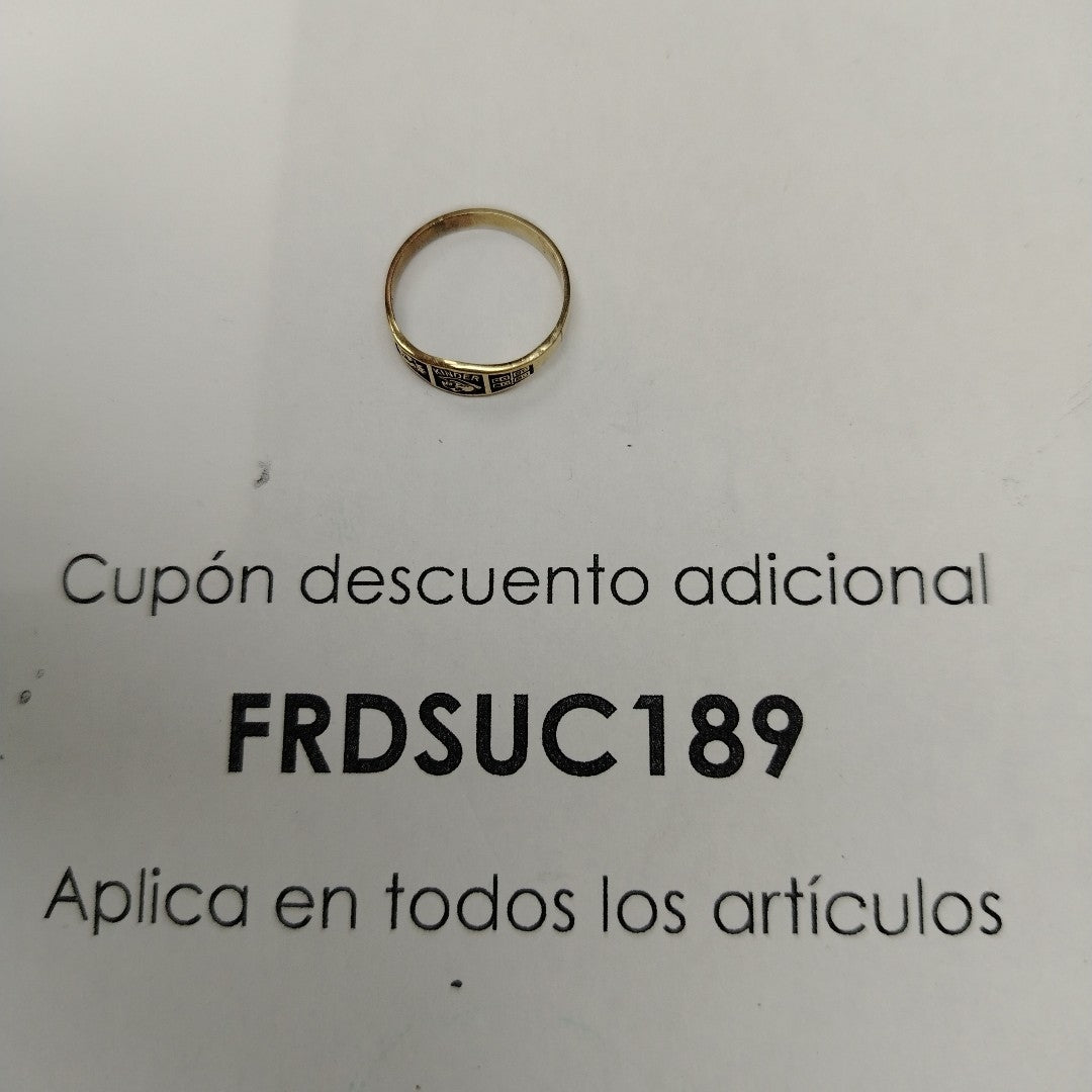 ANILLO DE GRADUACIÓN ORO 8 K 1.4 GRMS (SEMINUEVO)