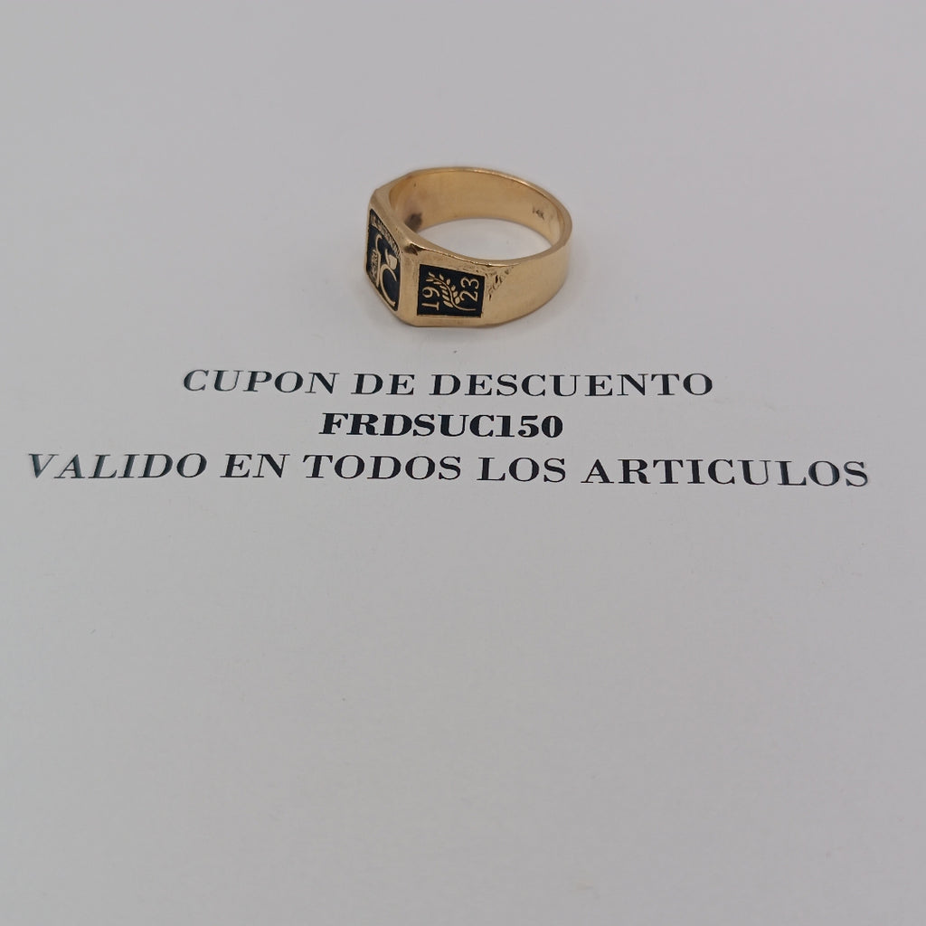 ANILLO DE GRADUACIÓN ORO 14 K 8.4 GRMS (SEMINUEVO)