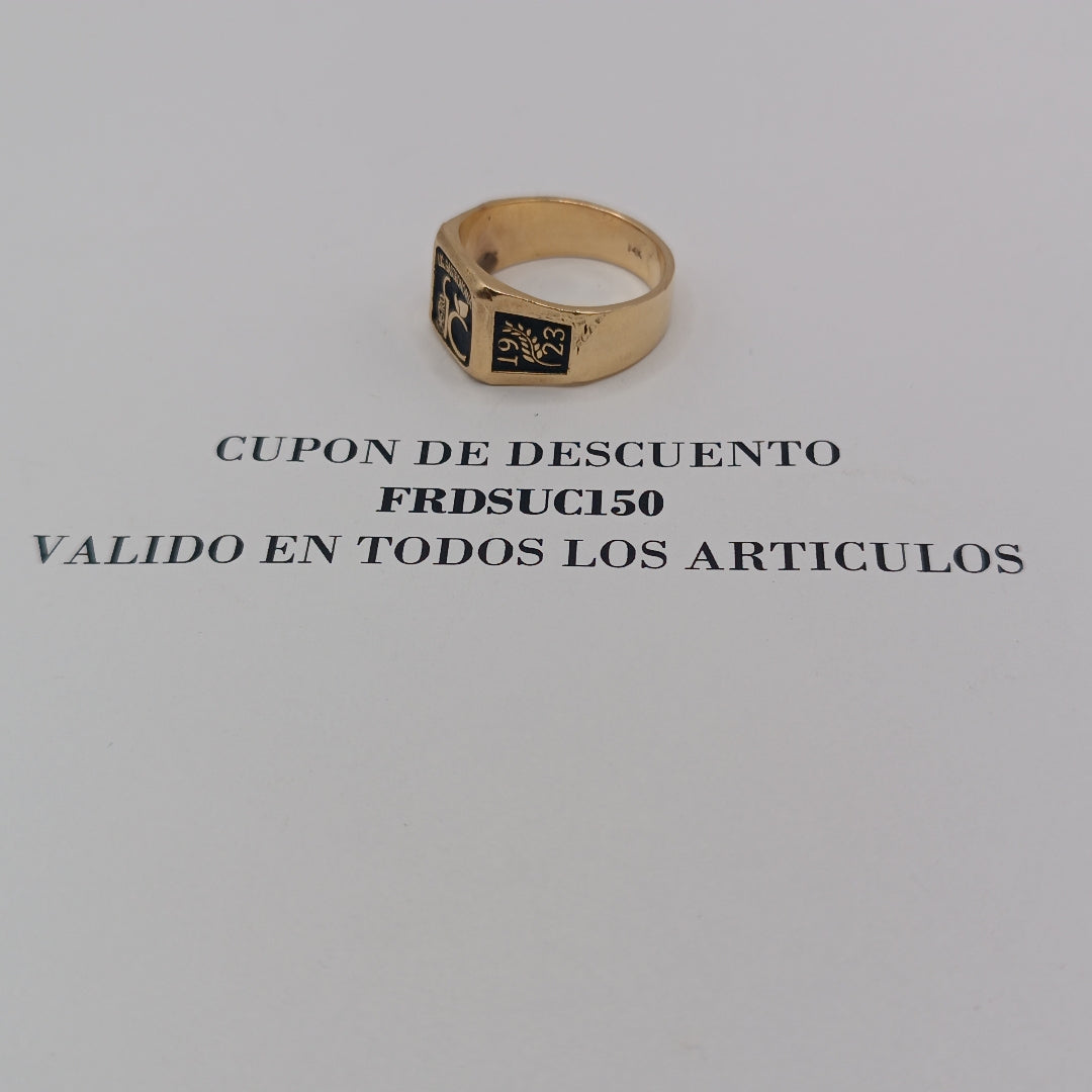 ANILLO DE GRADUACIÓN ORO 14 K 8.4 GRMS (SEMINUEVO)